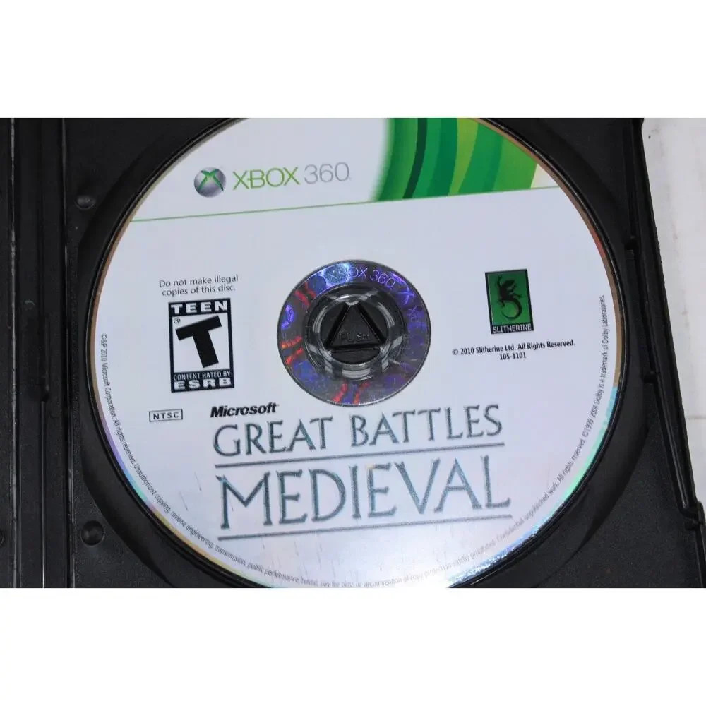 History Great Battles Medieval - Microsoft XBox 360 Authentic, game disc only